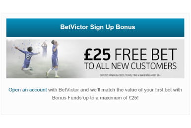 BetVictor welcome bonus