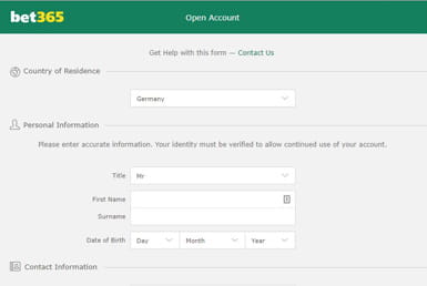 How to open an account at Bet365